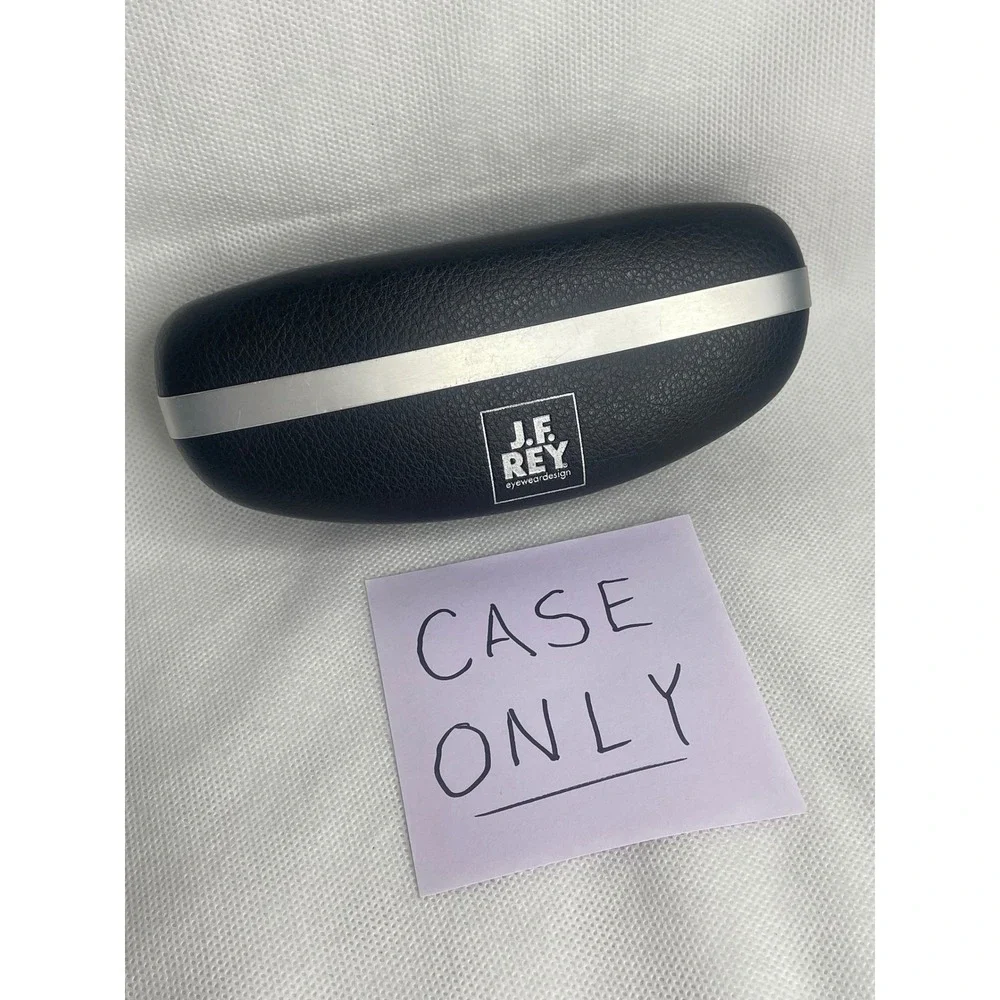 J.F. Rey Sunglasses Glasses Clamshell Case ONLY Black Silver Classic Standard